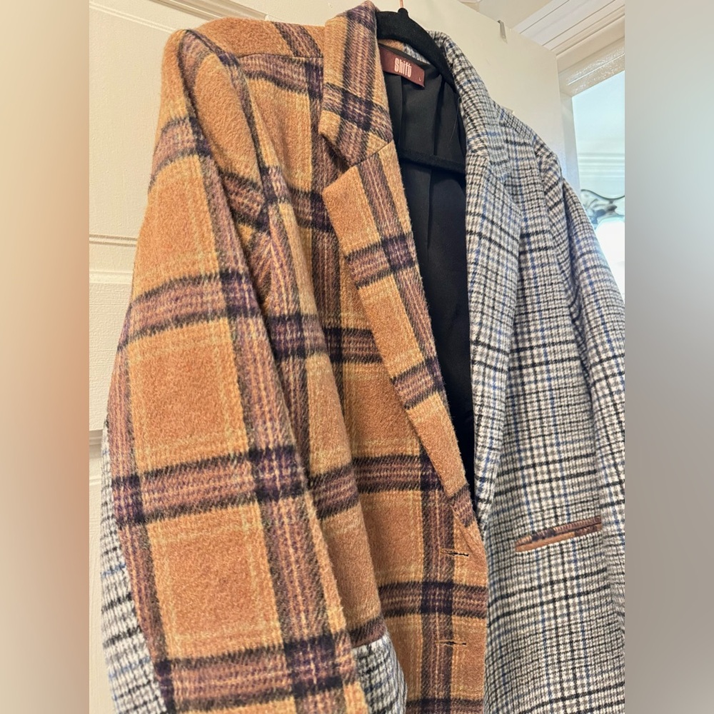 “Shift” Oversized Wool Blazer Jacket Two-Toned Co… - image 7